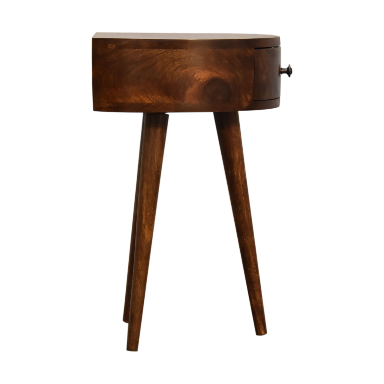 Chestnut Half Moon Bedside Table