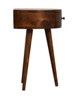 Chestnut Half Moon Bedside Table