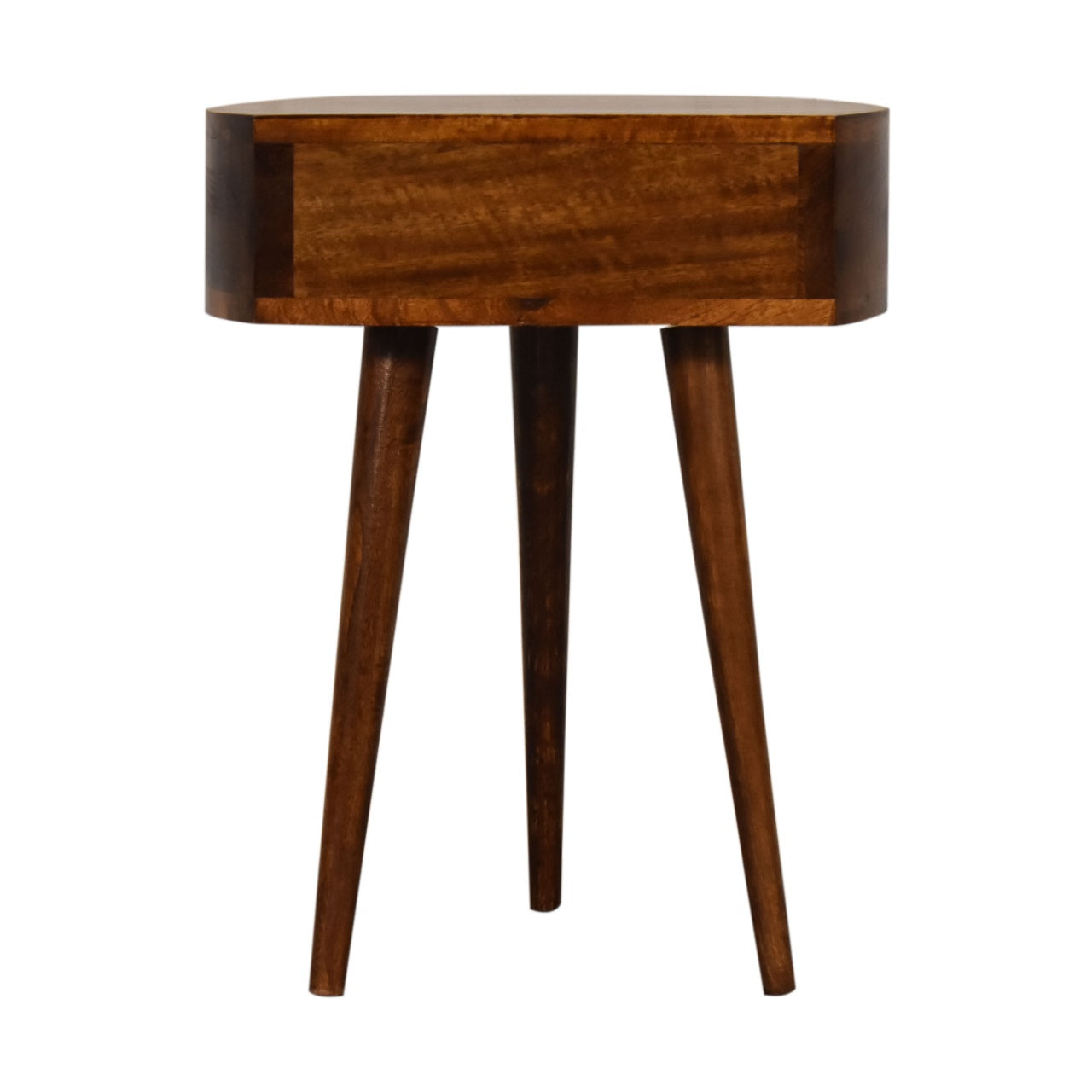 Chestnut Half Moon Bedside Table