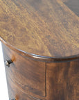 Arden Drum Chest of Drawers in Chestnut