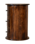 Arden Drum Chest of Drawers in Chestnut