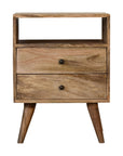 Olden Mango Wood Bedside Table in Oak