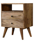 Olden Mango Wood Bedside Table in Oak