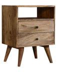 Olden Mango Wood Bedside Table in Oak