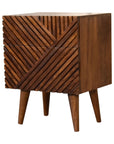 Arwa 2 Drawer Mango Wood Bedside Table in Chestnut