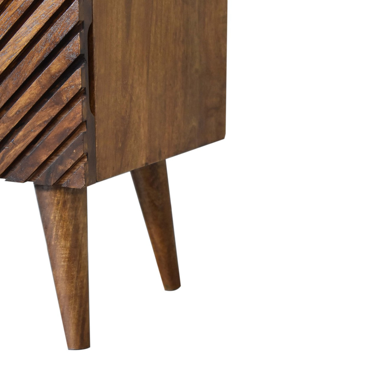 Arwa 2 Drawer Mango Wood Bedside Table in Chestnut