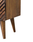 Arwa 2 Drawer Mango Wood Bedside Table in Chestnut