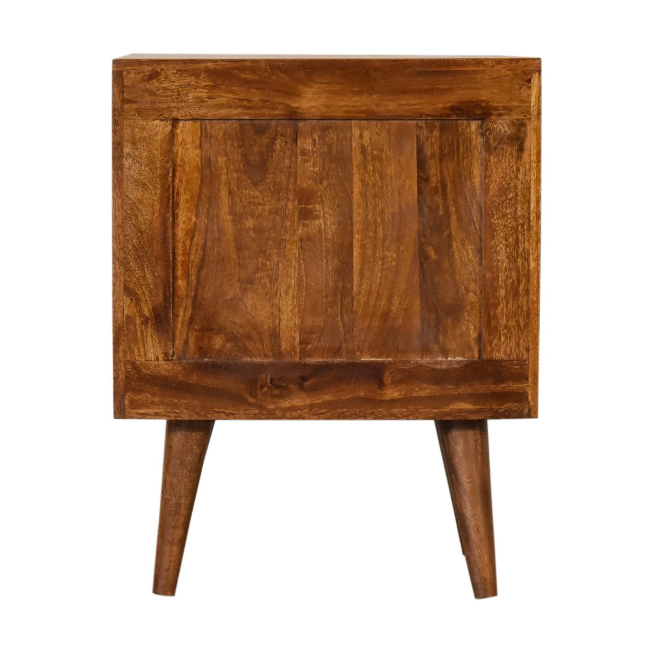 Arwa 2 Drawer Mango Wood Bedside Table in Chestnut