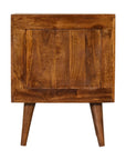 Arwa 2 Drawer Mango Wood Bedside Table in Chestnut