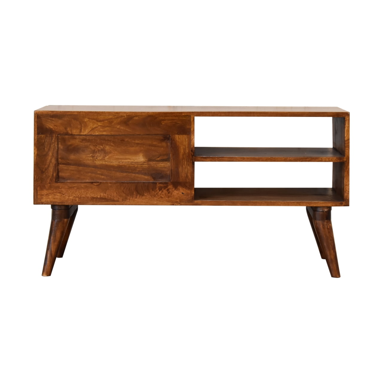 Arwa Mango Wood TV Unit in Chestnut