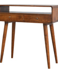 Kibira Mango Wood Console Table in Chestnut