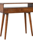 Kibira Mango Wood Console Table in Chestnut