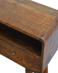 Kibira Mango Wood Console Table in Chestnut