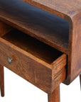 Kibira Mango Wood Console Table in Chestnut