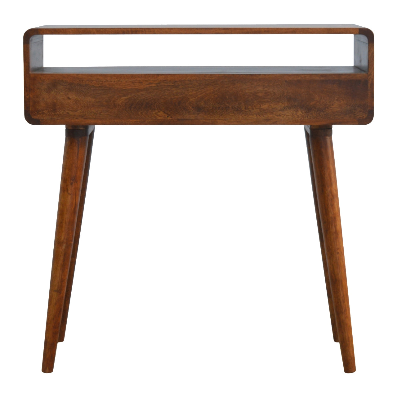 Kibira Mango Wood Console Table in Chestnut