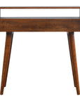 Kibira Mango Wood Console Table in Chestnut