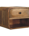 Small Mango Wood Floating Bedside Table