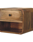 Small Mango Wood Floating Bedside Table