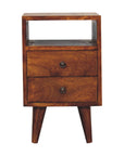 Kuwala Mango Wood Bedside Table in Chestnut