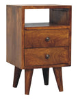 Kuwala Mango Wood Bedside Table in Chestnut