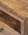 Kuwala Mango Wood Bedside Table in Chestnut