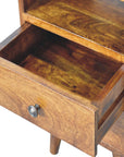 Kuwala Mango Wood Bedside Table in Chestnut