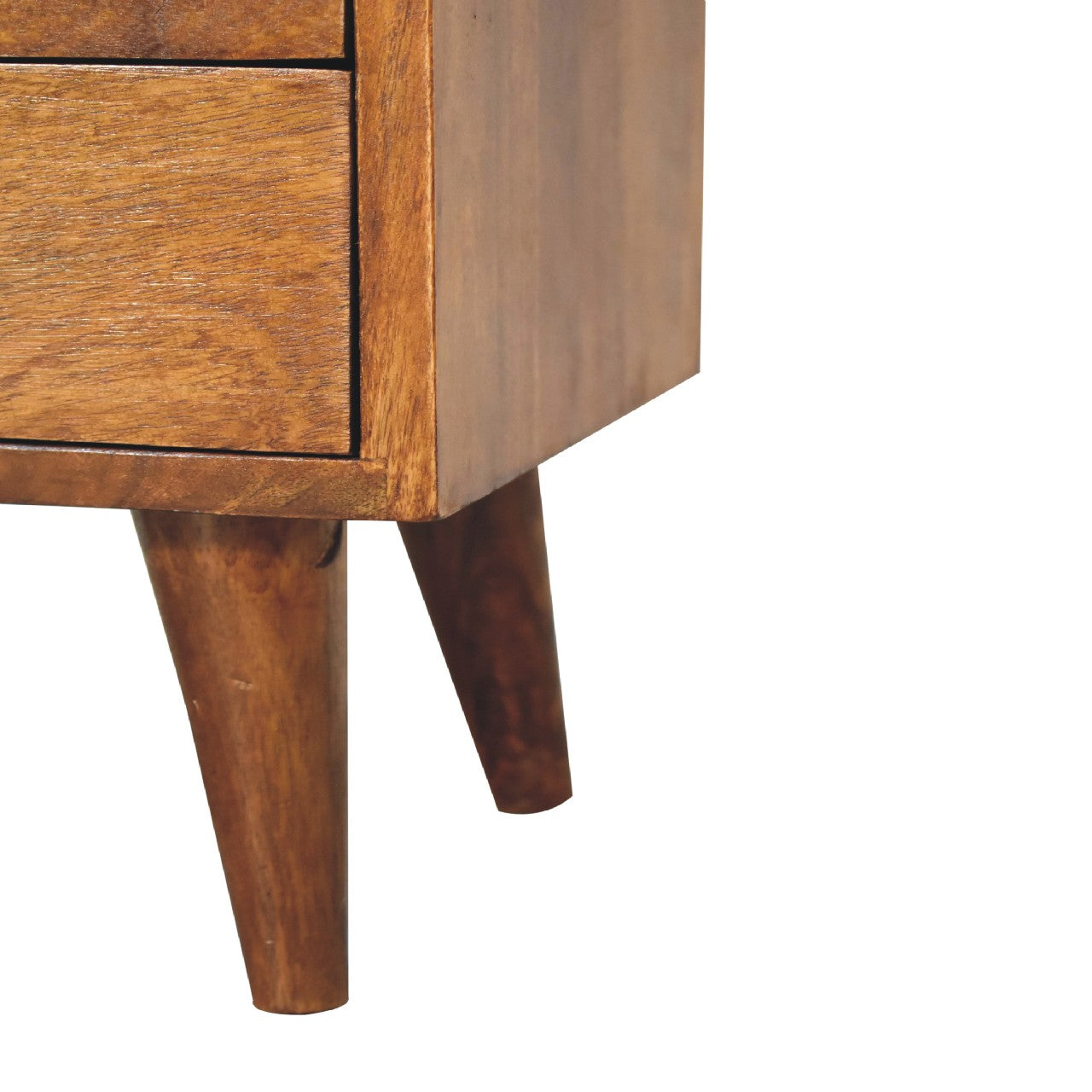 Kuwala Mango Wood Bedside Table in Chestnut