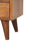 Kuwala Mango Wood Bedside Table in Chestnut