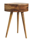 Oslo Small Oak Circular Bedside Table