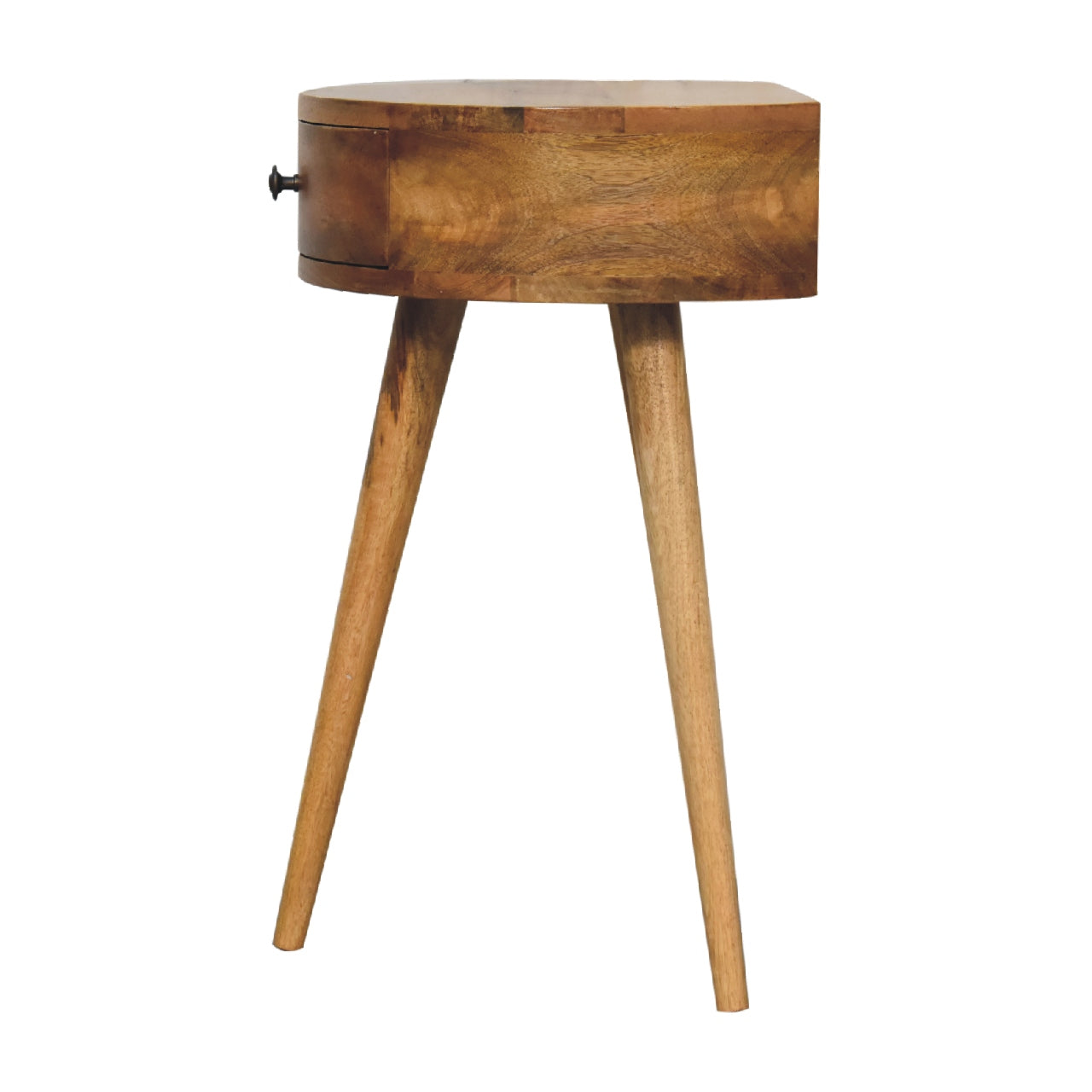 Oslo Small Oak Circular Bedside Table