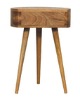 Oslo Small Oak Circular Bedside Table