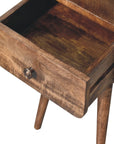 Small Open Chestnut Bedside Table