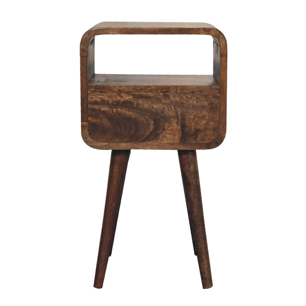 Small Open Chestnut Bedside Table