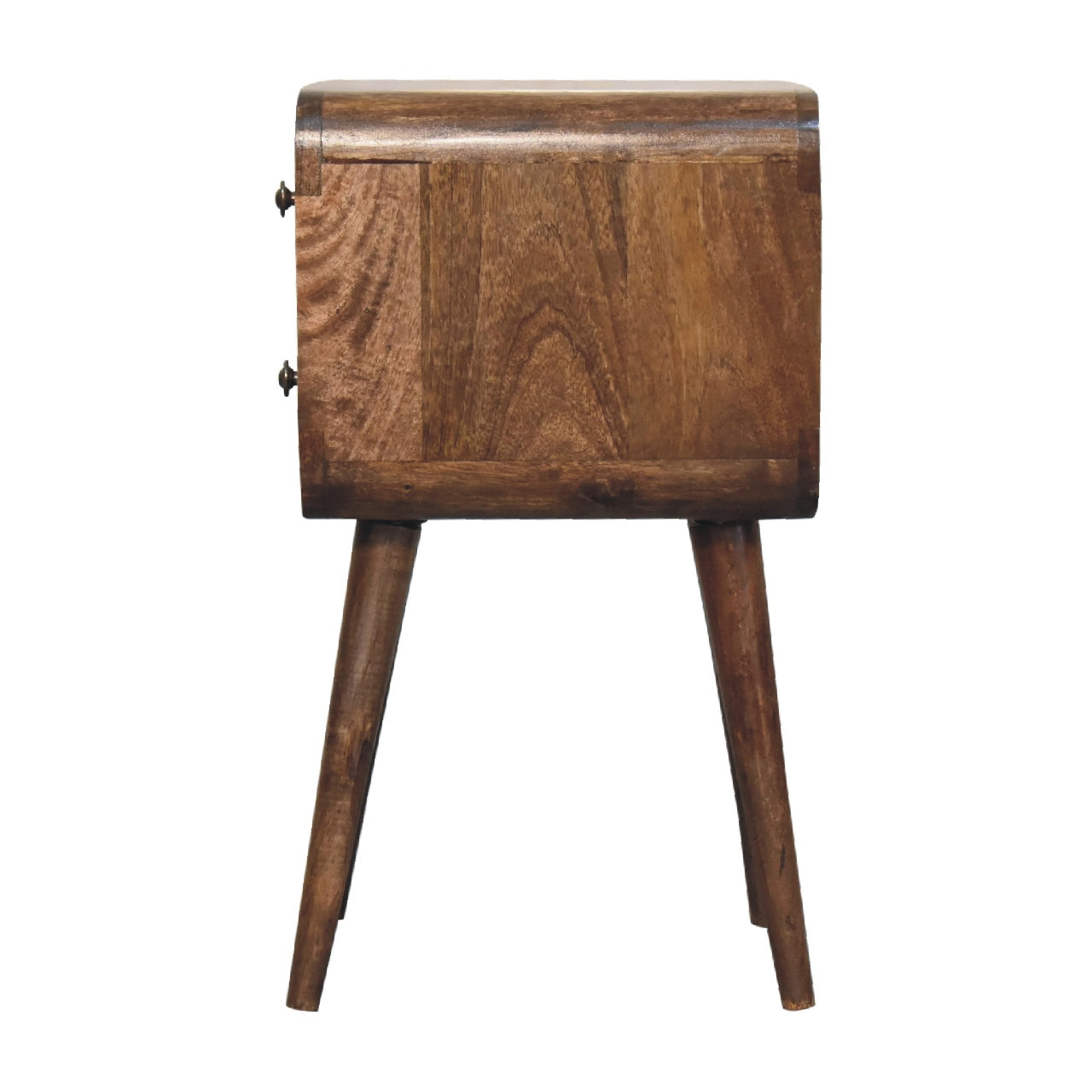 Tago Mango Wood Bedside Table in Grey Wash