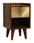 Manila Gold Small Bedside Table Single Drawer