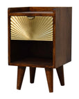 Manila Gold Small Bedside Table Single Drawer