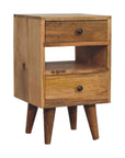 Narrow Mango Wood Bedside Table