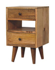 Narrow Mango Wood Bedside Table