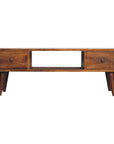 Classic Chestnut Coffee Table with Two Drawers