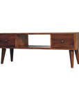 Classic Chestnut Coffee Table with Two Drawers