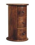 Small Drum Chest of Drawers in Chestnut Finish