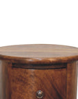 Small Drum Chest of Drawers in Chestnut Finish