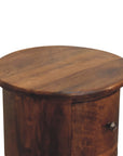 Small Drum Chest of Drawers in Chestnut Finish