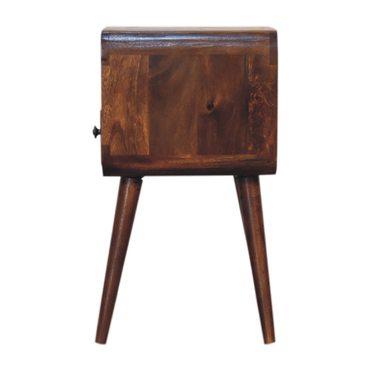 Small Chestnut Curve Open Bedside Table