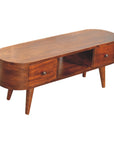 Laholm Mango Wood TV Unit in Chestnut