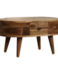 Small Rounded Mango Wood Coffee Table