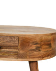 Small Rounded Mango Wood Coffee Table