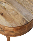 Small Rounded Mango Wood Coffee Table