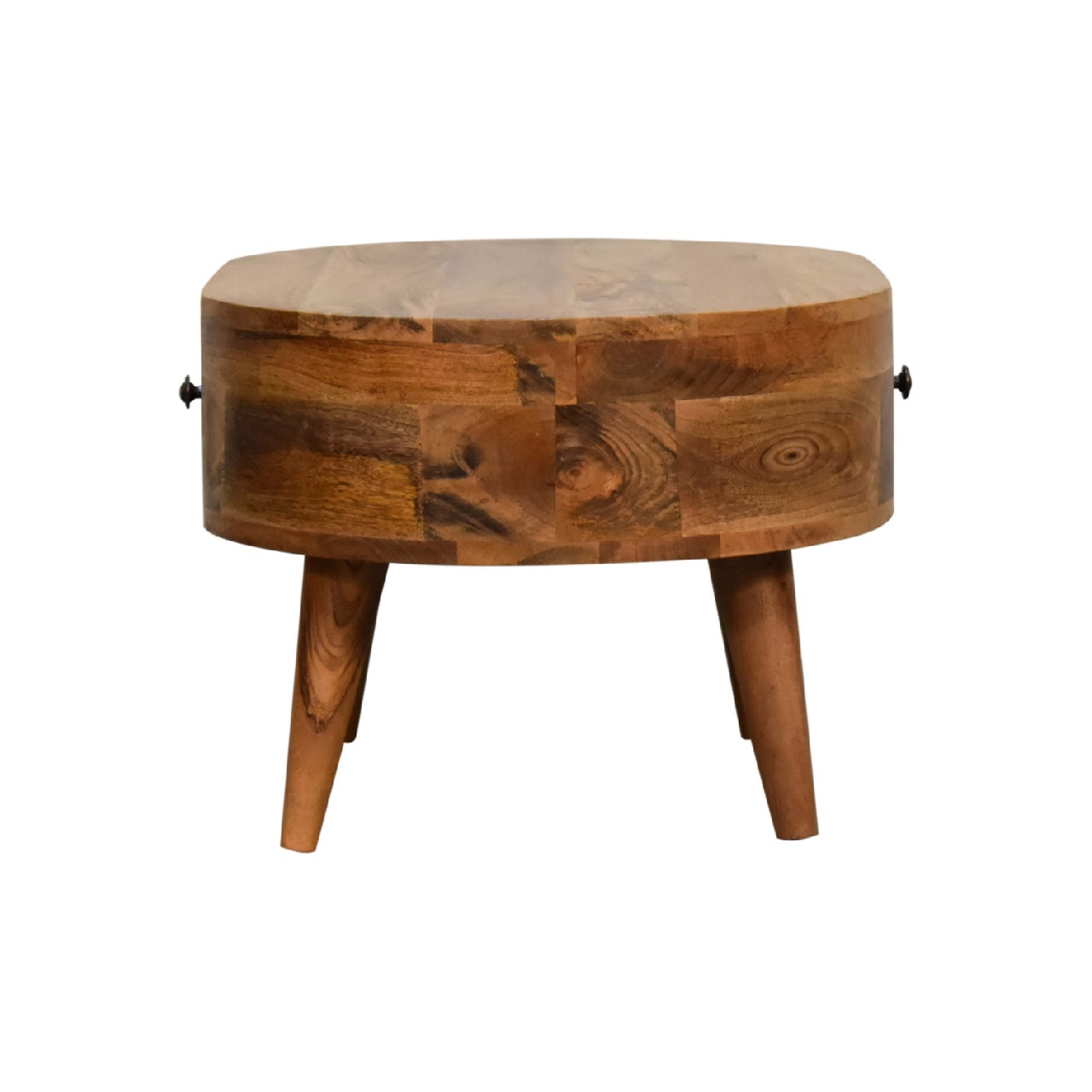 Small Rounded Mango Wood Coffee Table