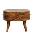 Small Rounded Mango Wood Coffee Table